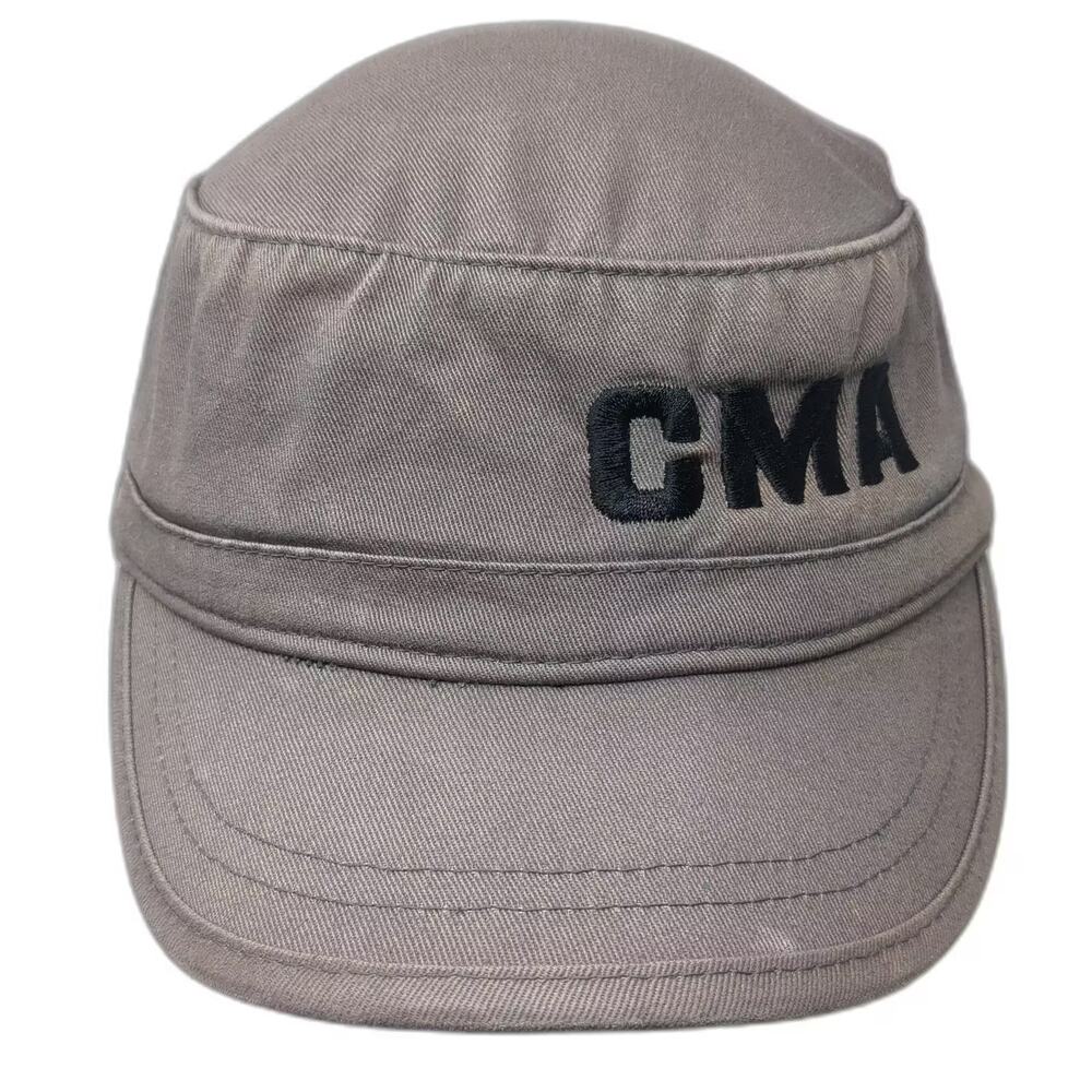 econscious Army Cap Gray Black CMA Embroidered Organic Cotton Hat OS Adjustable